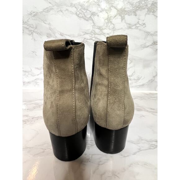 Nine West women's suede Chelsea boots in taupe, size 8 - Picture 3 of 6